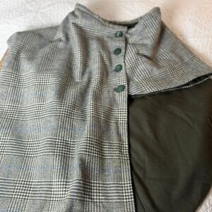 Vintage Shooting Capes Tweed‎ & Wool Traditional Plaid and Green Wool 2 capes